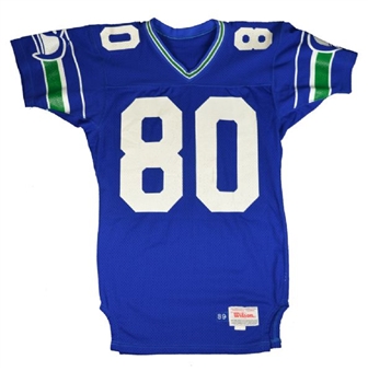 1989 Steve Largent Seattle Seahawks Game Worn and Signed Jersey